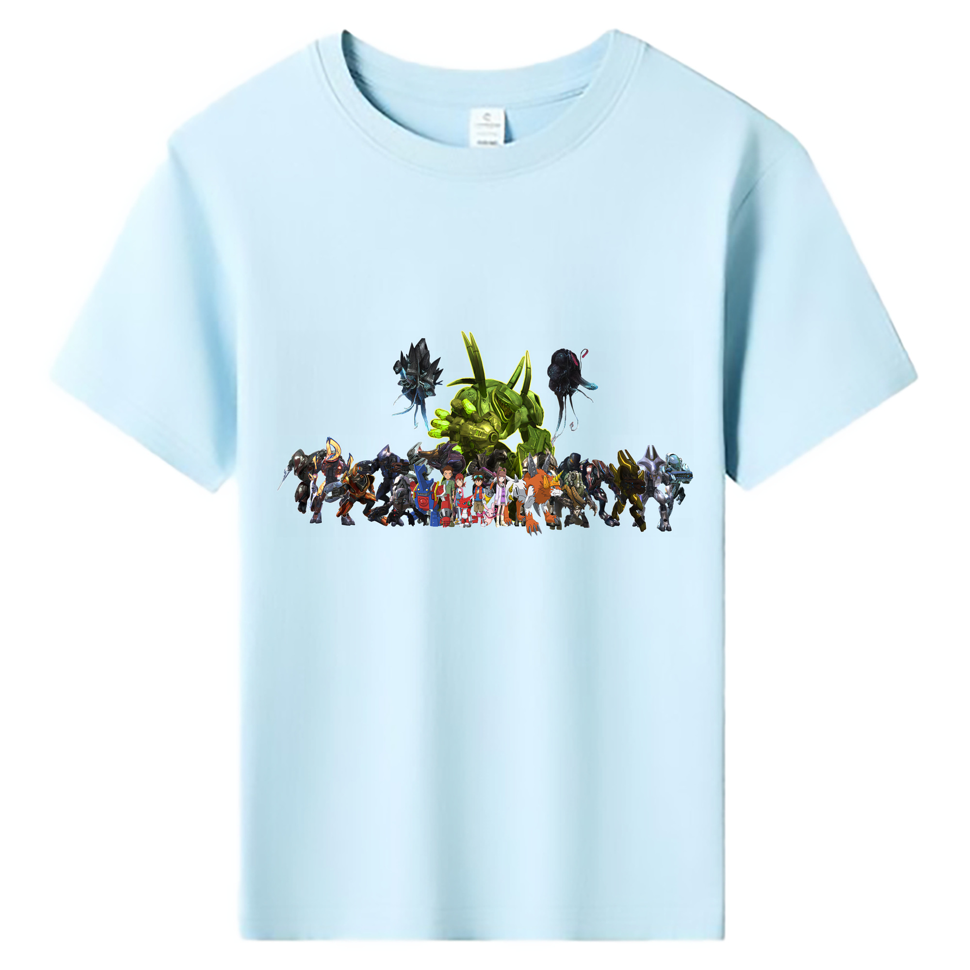 （画像用） Digimon デジタルモンスター/デジモン 綿100％キッズTシャツ（フロントプリント）